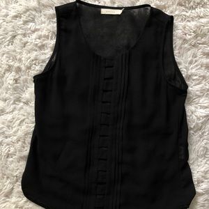entro black chiffon tank